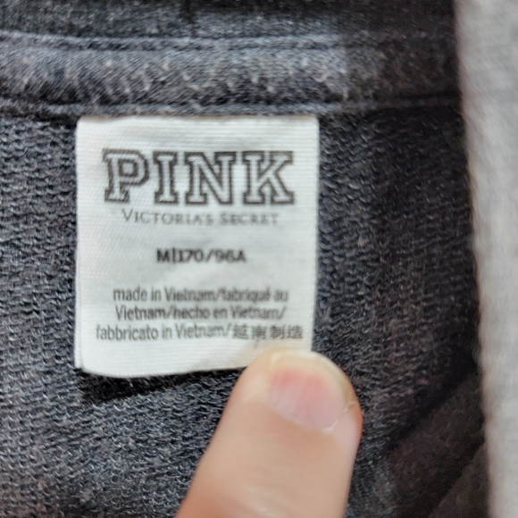 PINK Victoria's Secret Women Oversized Cowl Neck Pullover Sweater Washed Gray M. - Picture 5 of 8